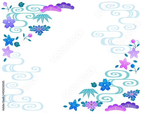 Fototapeta 沖縄の背景イラスト