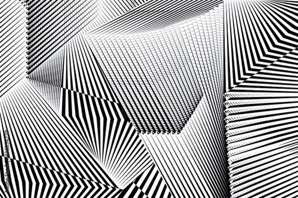 Fototapeta Halftone lines background, geometric dynamic pattern, vector modern design texture.