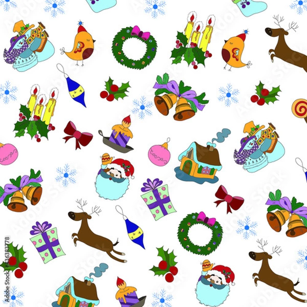 Fototapeta seamless pattern with animals