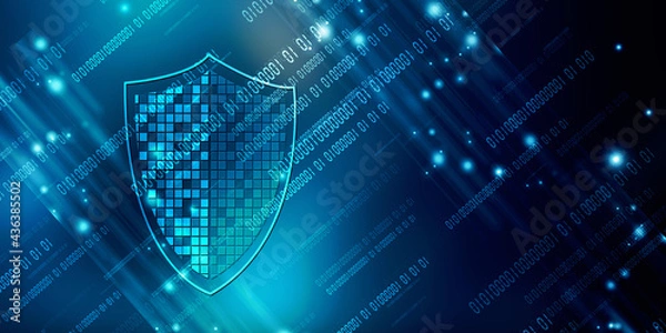 Fototapeta 2d illustration Security concept - shield 