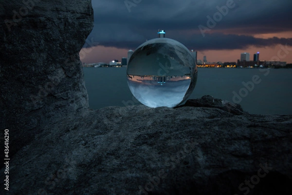 Fototapeta ship at night