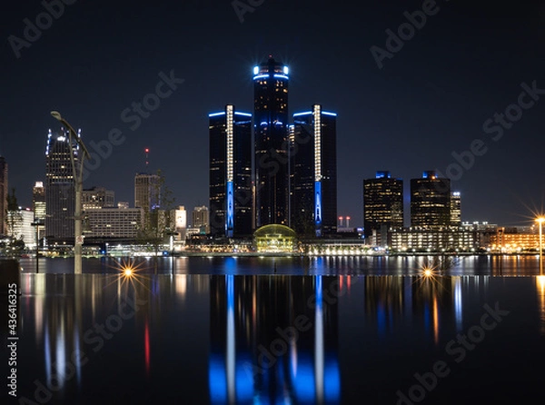 Obraz country skyline at night