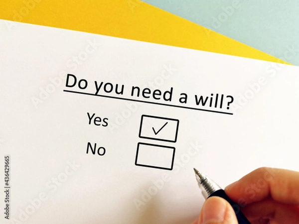 Obraz Questionnaire about last will