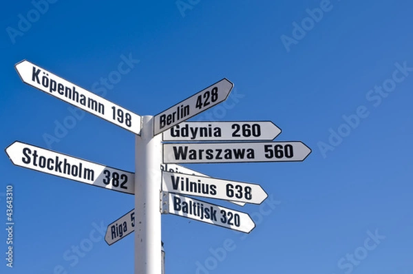 Obraz White signpost