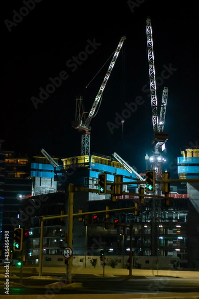 Obraz construction site at a port