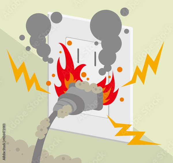 Obraz 住宅　災害　火事　出火原因　コンセントプラグ