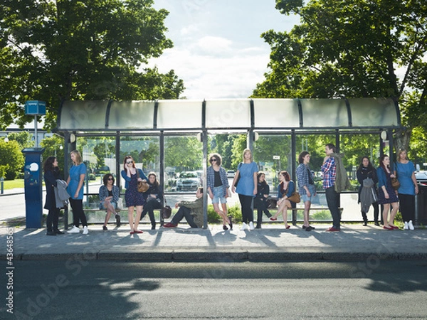 Obraz Waiting on the bus