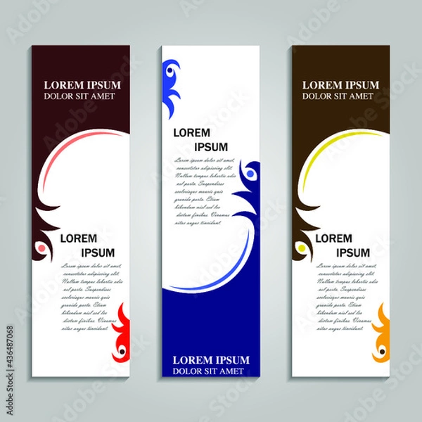 Fototapeta Vector abstract design banner template.