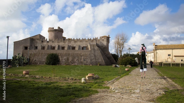 Obraz Castello Santa Severa trampoliere