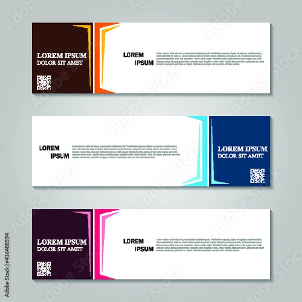 Fototapeta Vector abstract design banner template.