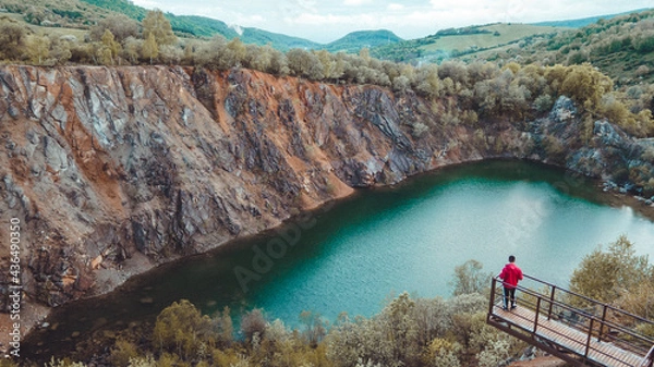 Obraz Aerial view of Lake Benatina in Slovakia