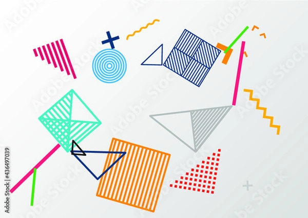 Obraz Vector of abstract geometric pattern and background