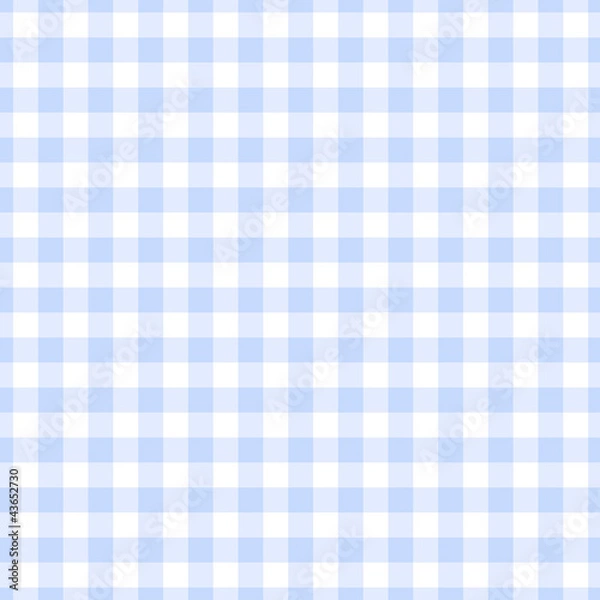 Fototapeta Seamless Light Blue Gingham Plaid