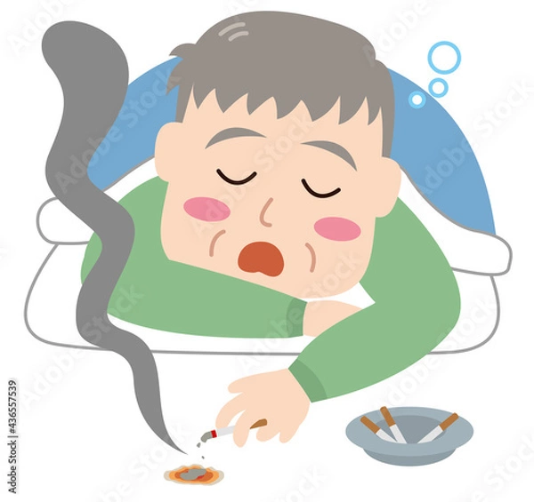 Obraz 住宅　災害　火事　出火原因　寝タバコ