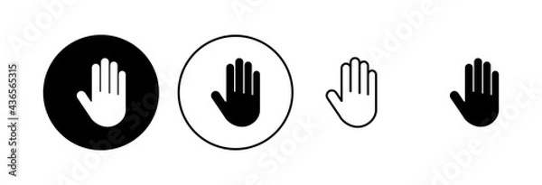Fototapeta Hand icon set. hand vector icon, palm,click
