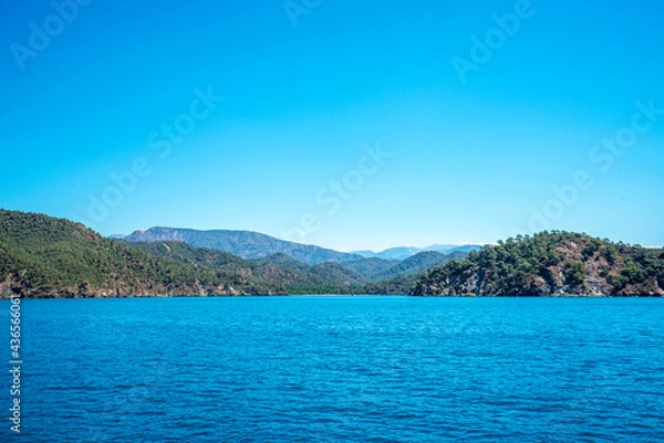 Fototapeta Gocek is famous for its natural beauty and crystal clear sea among the sailors not only in Turkey but also abroad, is surrounded by 12 islands in Turkey