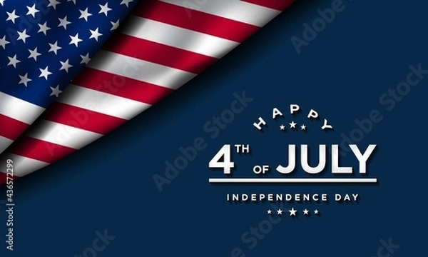Fototapeta United States Independence Day Background Design. Fourth of July.