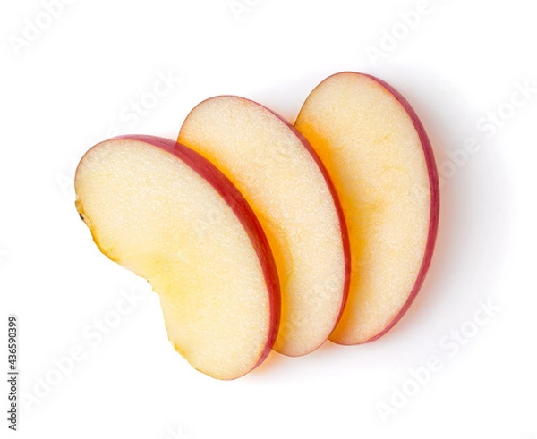 Fototapeta Sliced apple isolated on white