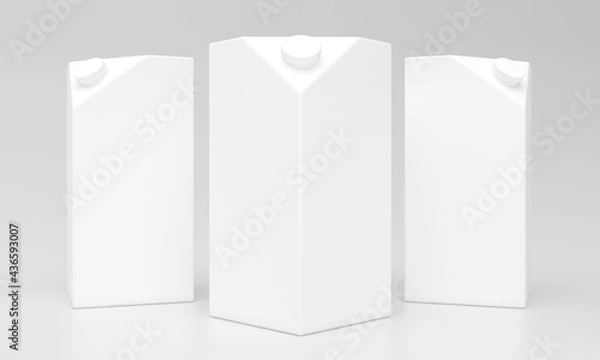 Obraz Milk Pack Packaging Packet Design 3D Rendered