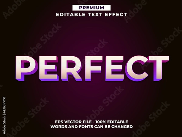 Fototapeta Perfect Modern Text Effect Style