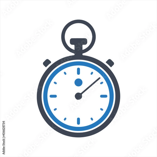Fototapeta Stopwatch icon. Vector and glyph