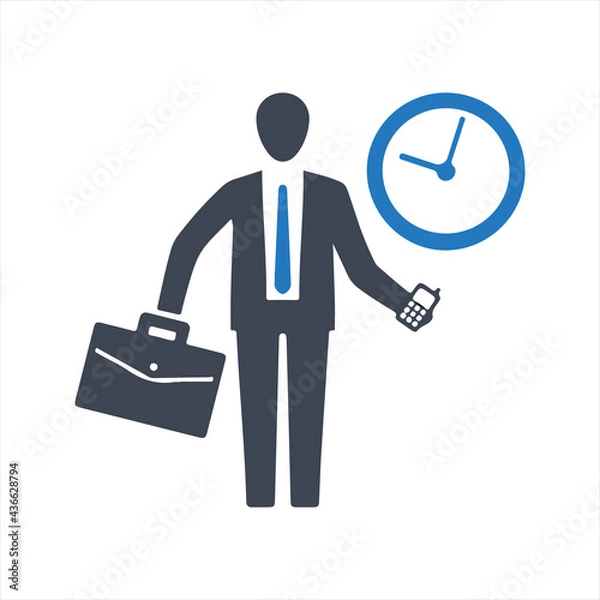 Fototapeta Businessman icon. Vector and glyph