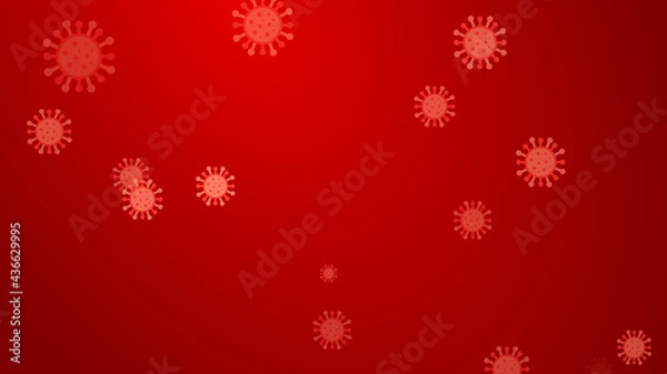 Fototapeta Coronavirus red pattern banner background. Abstract healthcare Illustrations concept COVID-19.