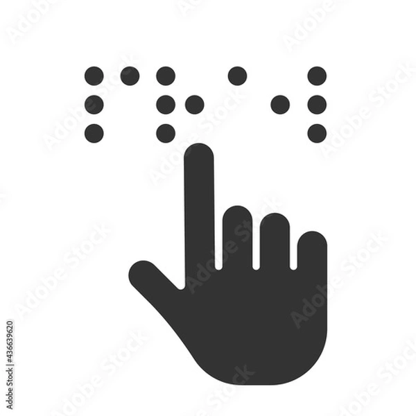 Obraz braille icon, vector