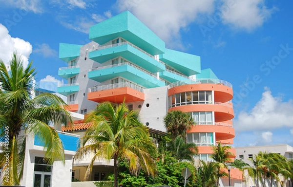 Obraz Art deco architecture in Miami Beach