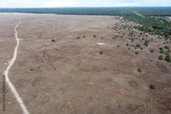 Obraz Luftbildaufnahme Lieberose Heide und Lieberose Wüste