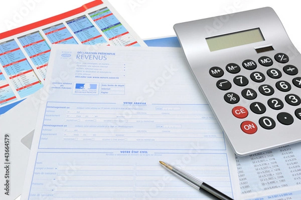 Fototapeta Declaration préremplie de revenus