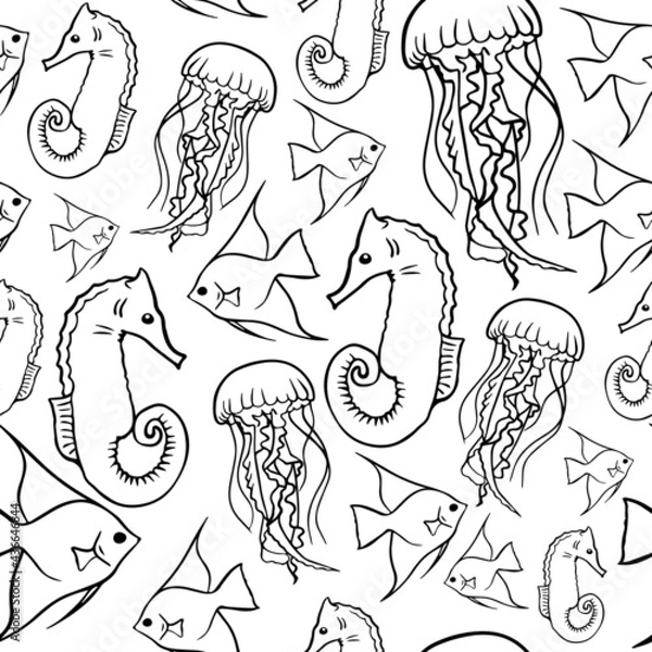 Obraz seamless pattern with elements