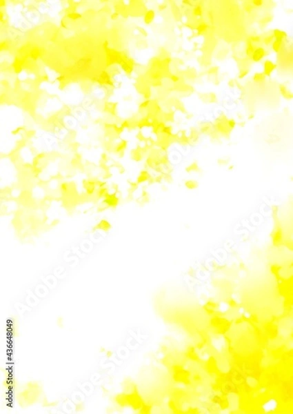 Fototapeta 幻想的な黄色のキラキラ水彩の滲むテクスチャ背景
