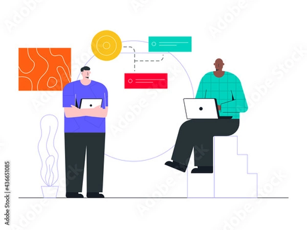 Fototapeta Project Management Vector Illustration