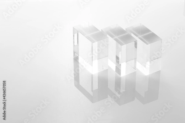 Fototapeta Plexiglas and shapes of different shapes