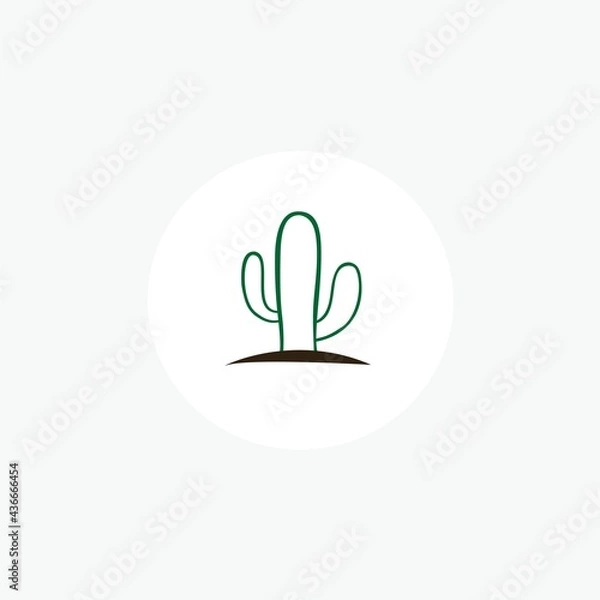 Obraz cactus logo, cactus icon design illustration vector