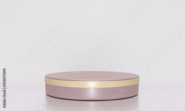 Fototapeta Scene with podium for mock up presentation in minimalism style with copy space, 3d render abstract background
