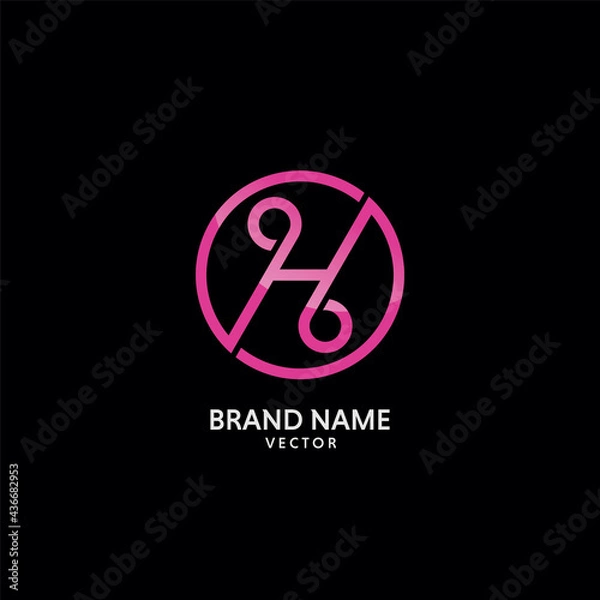 Fototapeta H Monogram Logo Design