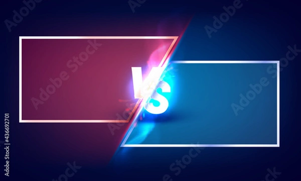 Fototapeta Versus game cover, banner sport vs, team concept. Vector illustration