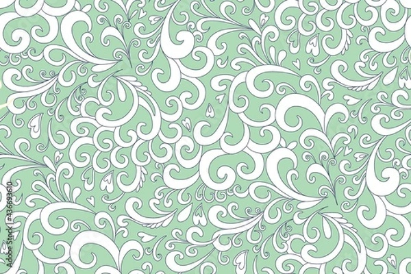 Obraz Paisley seamless pattern in ethnic style. Abstract vintage pattern with decorative elements, vector pattern in Oriental style..