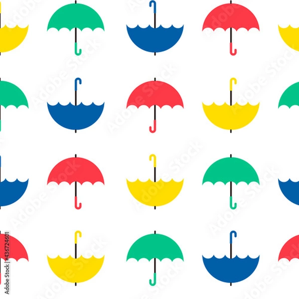 Fototapeta パターン　背景　ポップ　カラフル　傘