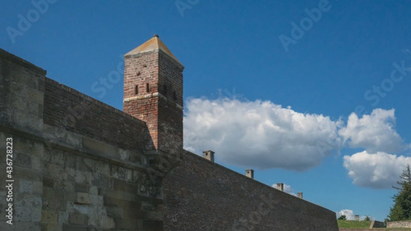 Fototapeta Walls of Belgrade Fortress in Belgrade, Serbia