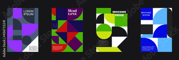Obraz Retro geometric covers design. Eps10 vector