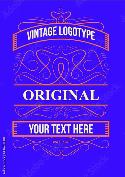 Obraz set of vintage labels