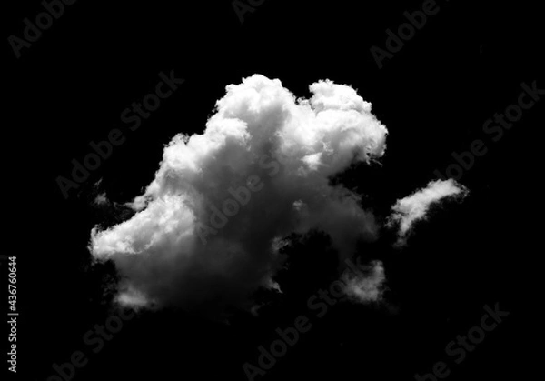 Fototapeta Clouds isolated on black background