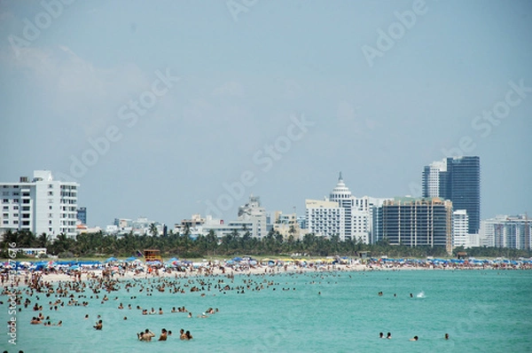 Obraz View of South Beach from Jetty