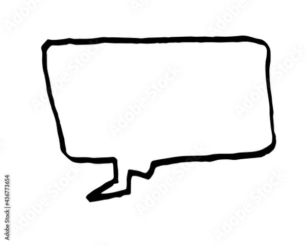Obraz simple hand drawn speech bubble icon with transparent background vector