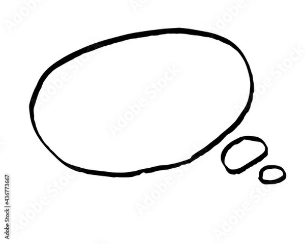 Obraz simple hand drawn speech bubbles