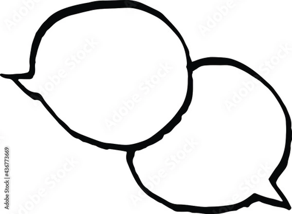 Obraz hand drawn double speech bubbles