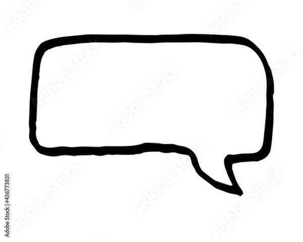 Obraz hand drawn speech bubble icon